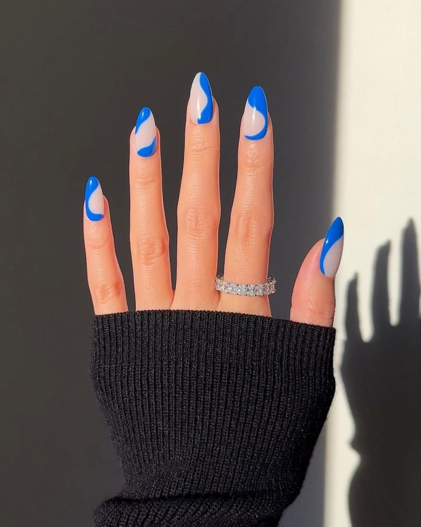 Glazed Sky Blue Nails