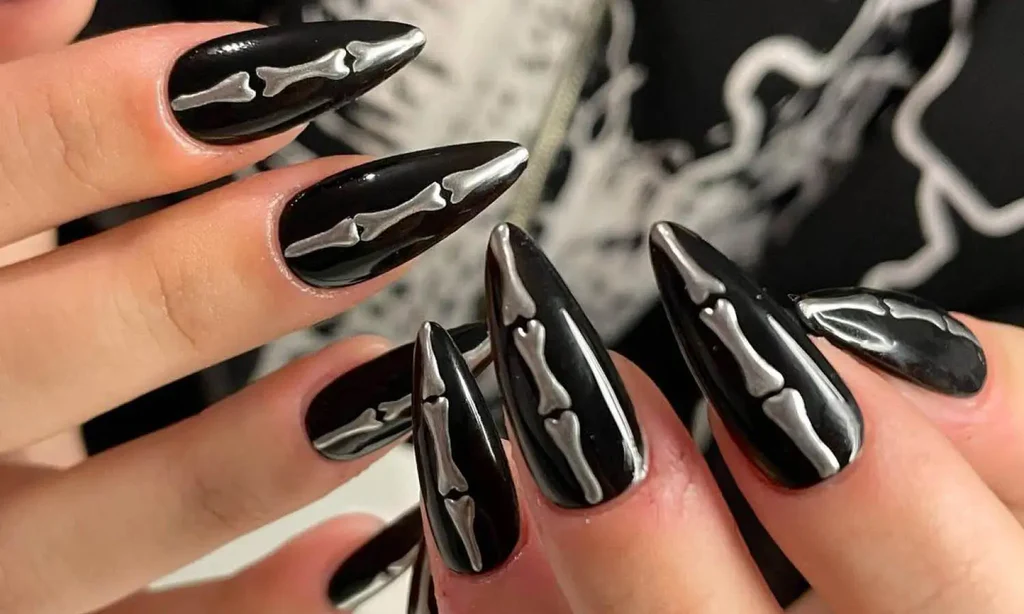 Bold Black Nail Look 