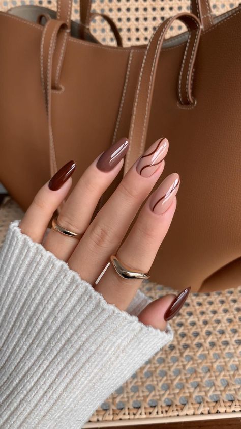 Brown Elegance Nails