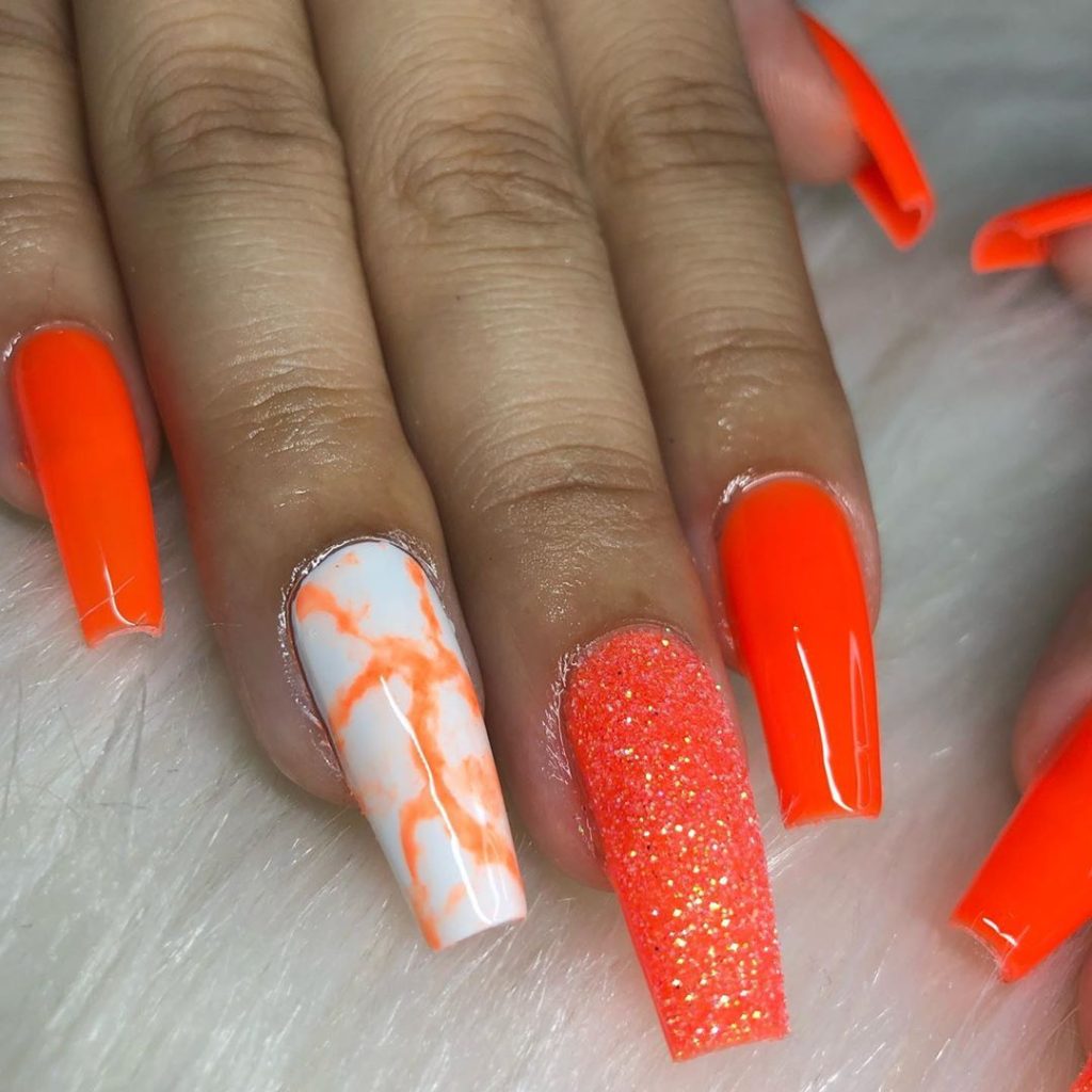 Orange Nails