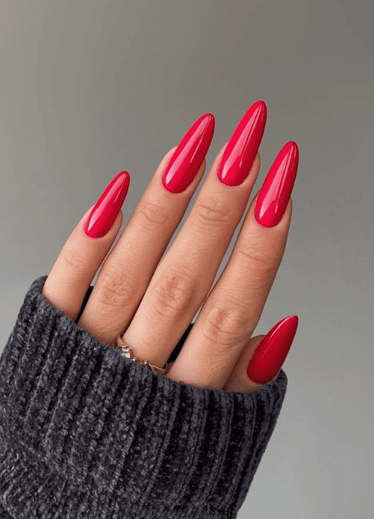 Classy Red Nail