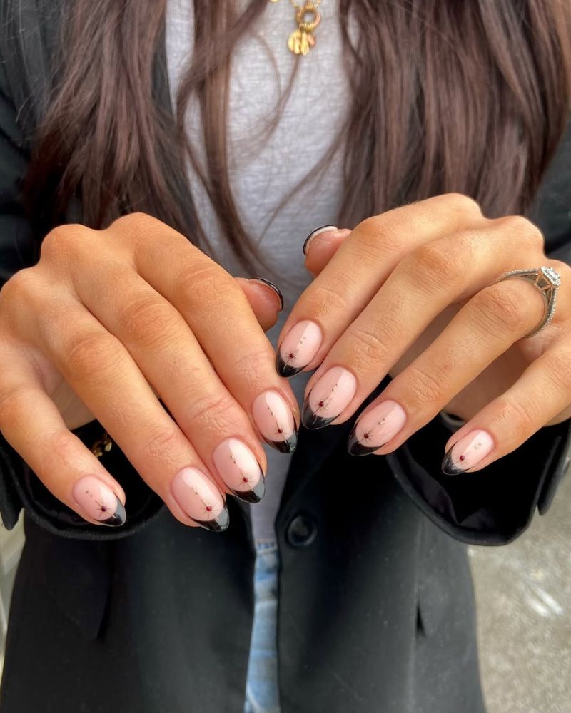 Sleek Metallic French Tips