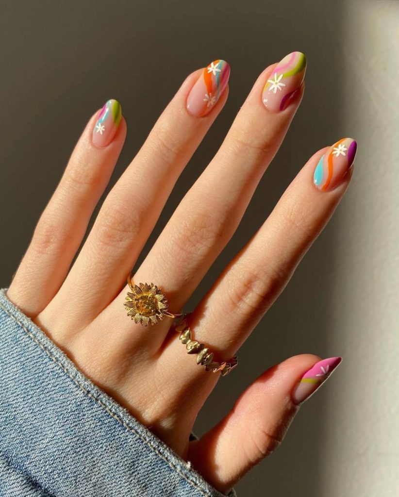Mint Blossom Nails