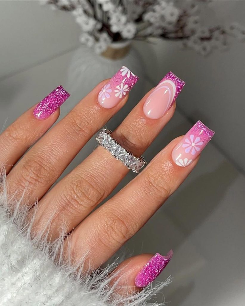 Rosy Glow Nails