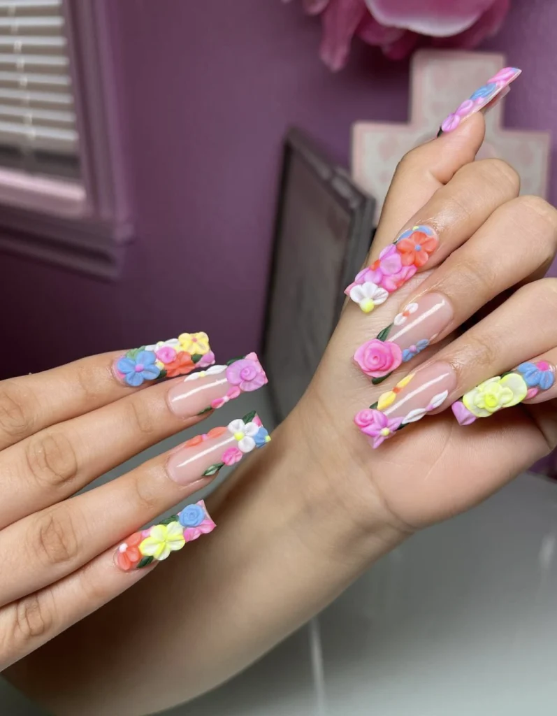 Tropical Bloom Nails