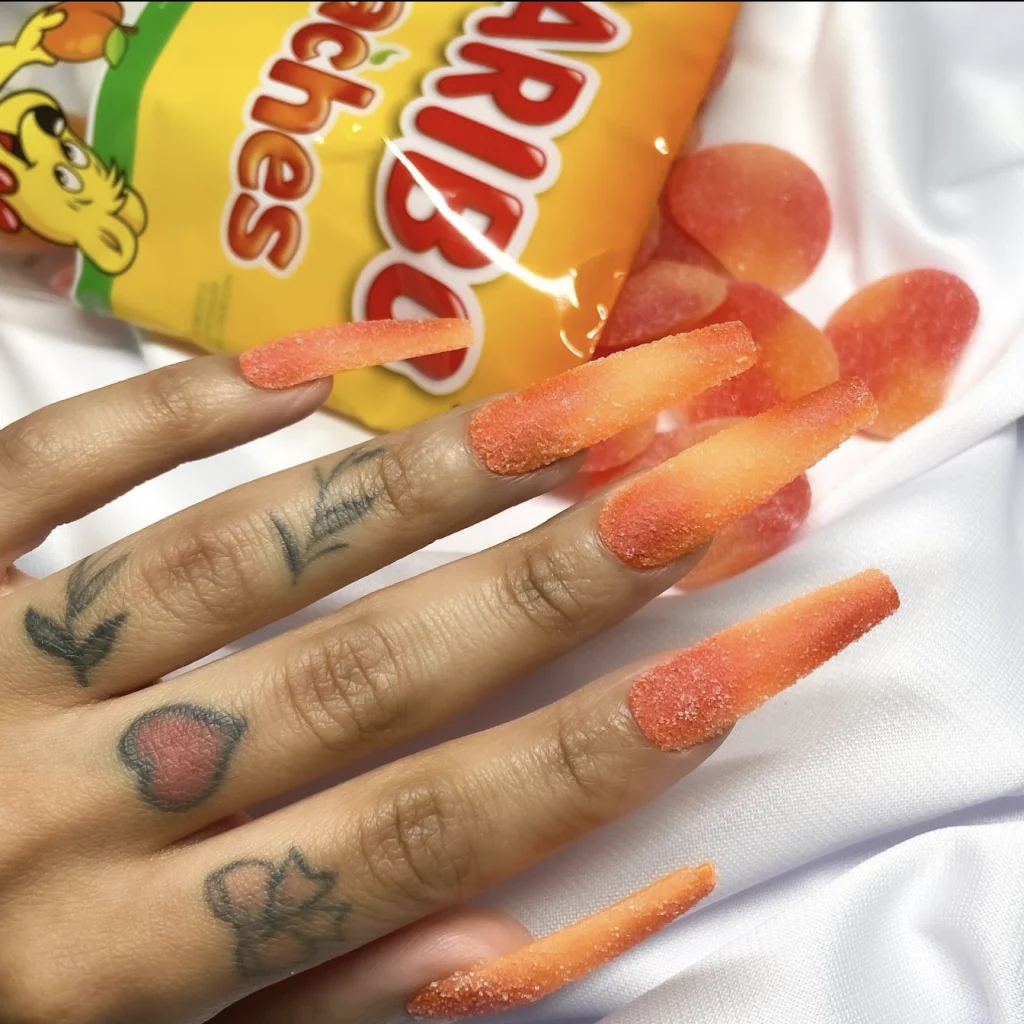 Orange Candy Nails